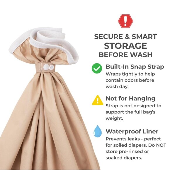 Nora's Nursery Waterproof Pail Liner Cloth Diapers Reusable Washable Garbage Can - Picture 6 of 6